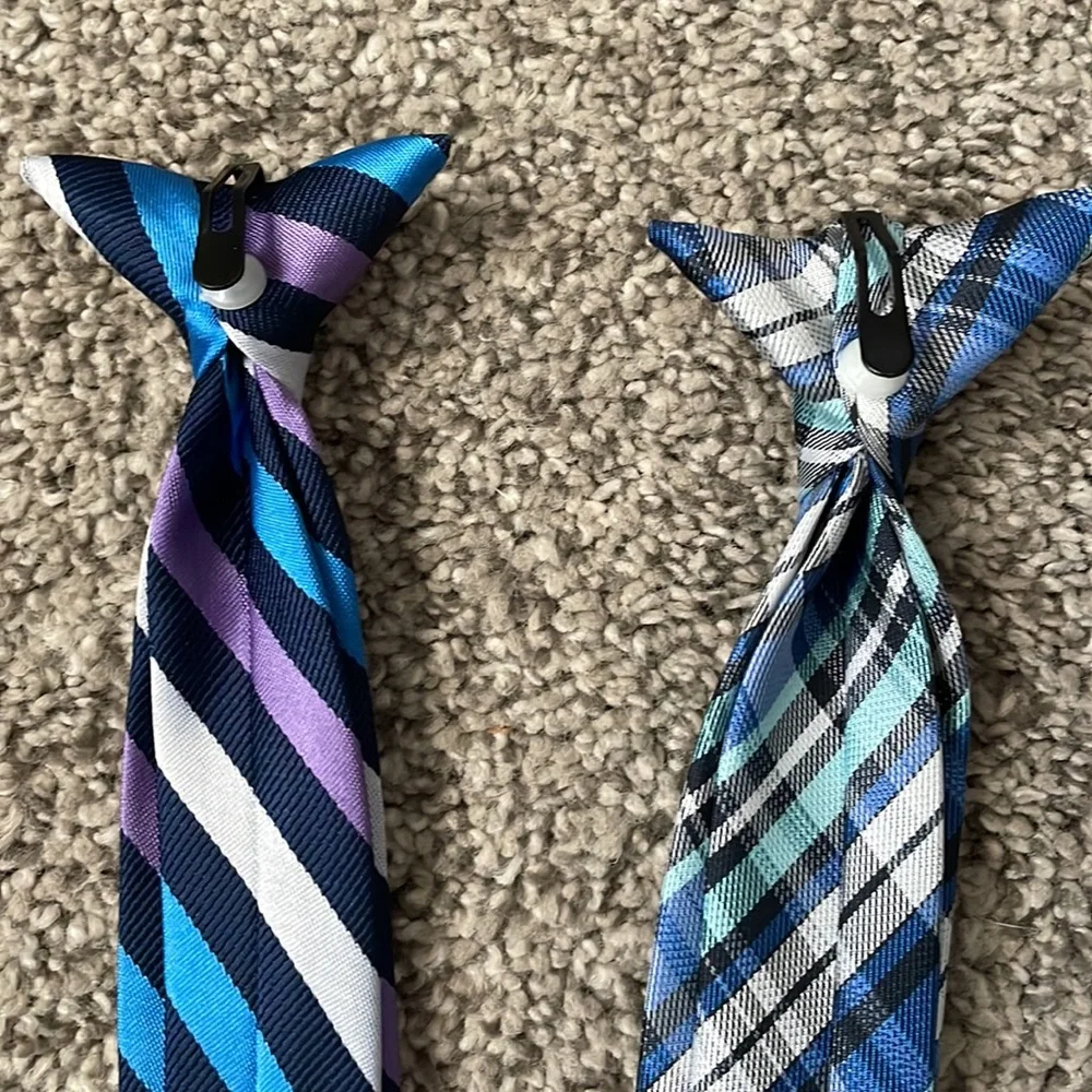 2 boys clip on ties